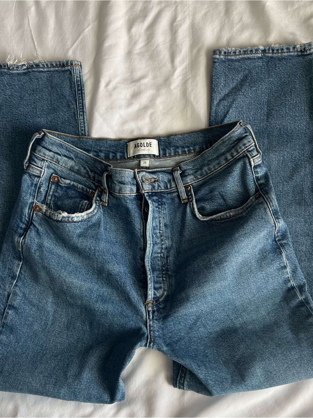 AGOLDE | Riley High Rise Straight Crop